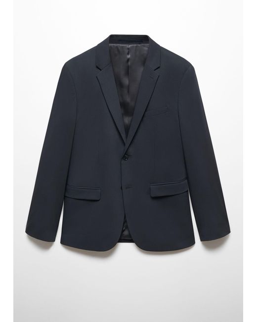 Mango Blue Super Slim-fit Suit Jacket In Stretch Fabric for men