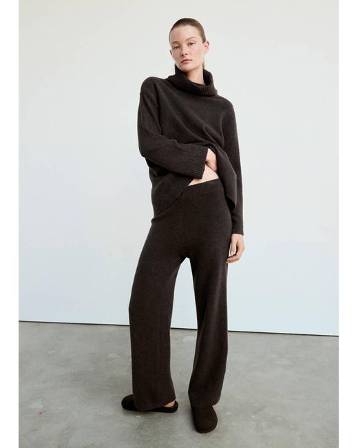 Mango Multicolor Jersey Pyjama Top With Roll Neck