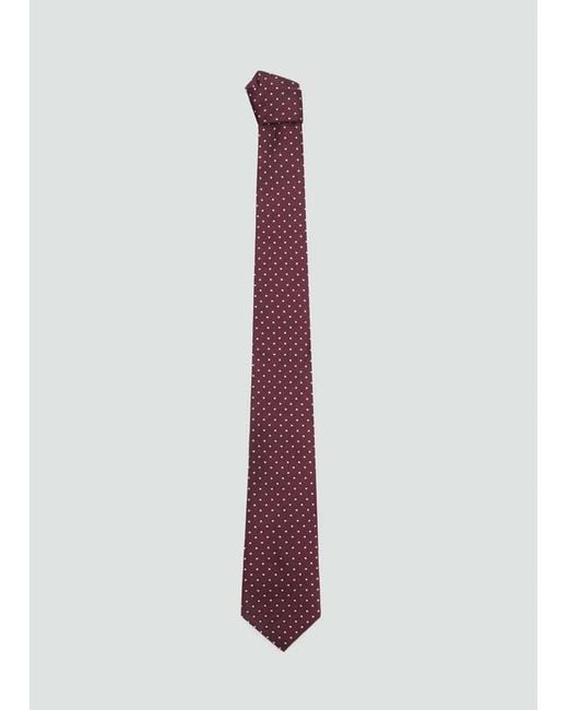 Mango Purple Polka-Dot Silk Tie for men
