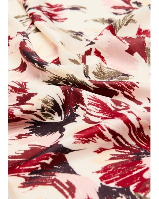 Mango Red Flowers Printed Scarf