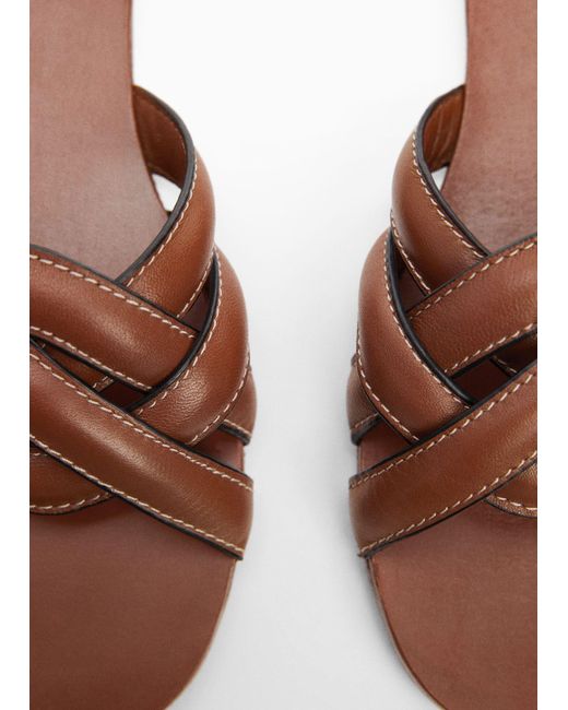 Mango Brown Straps Sandals