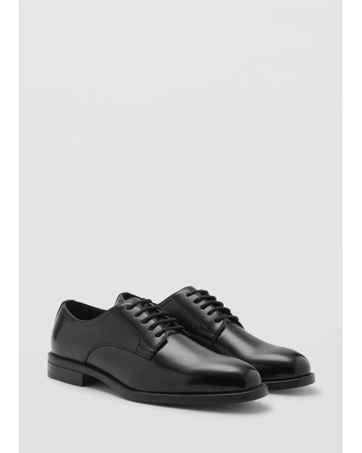 Mango Black Blucher Suit Shoes for men