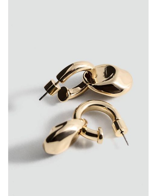 Mango Metallic Mixed Hoop Earrings