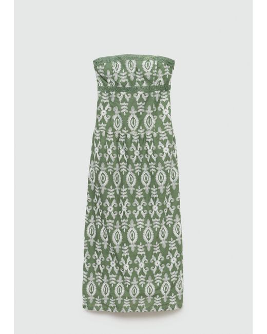 mango english embroidered strapless dress Mango Chiffon Strapless Gown – Monique Lhuillier main image 0