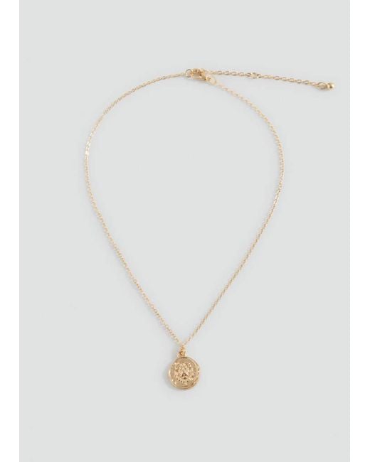 MANGO TEEN White Leo Zodiac Necklace