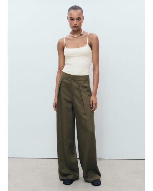 Mango White Spaghetti Strap Top