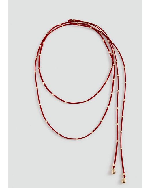 MANGO TEEN White Beaded Multi-Strand Necklace