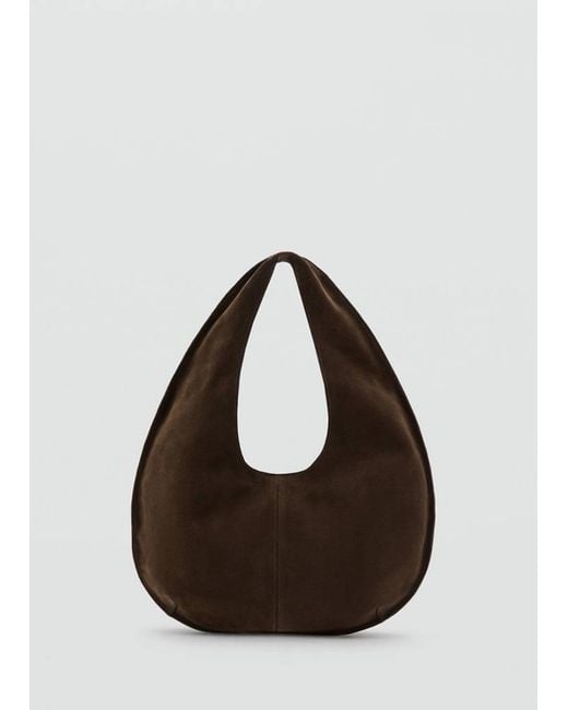 Mango Brown Small Split Leather Bag