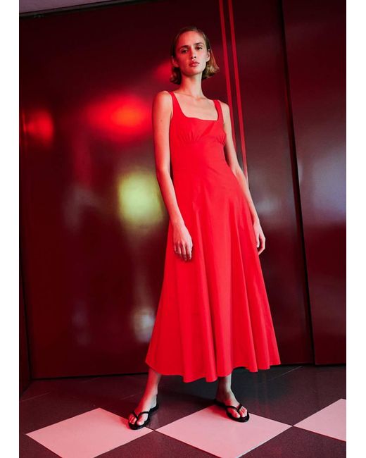 Mango A-Line Dress With Gathered Details