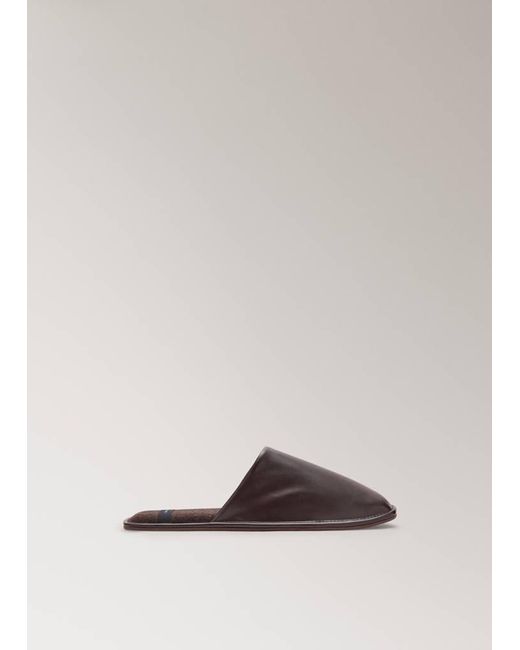 Mango Brown Slip-On Mule Trainer With Leather-Look Finish
