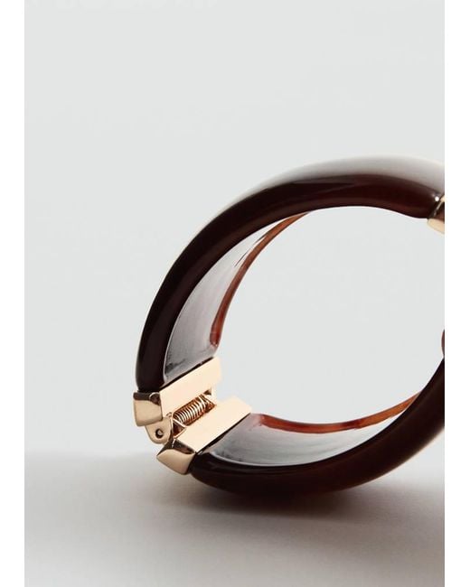 Mango Brown Resin Cuff Bracelet