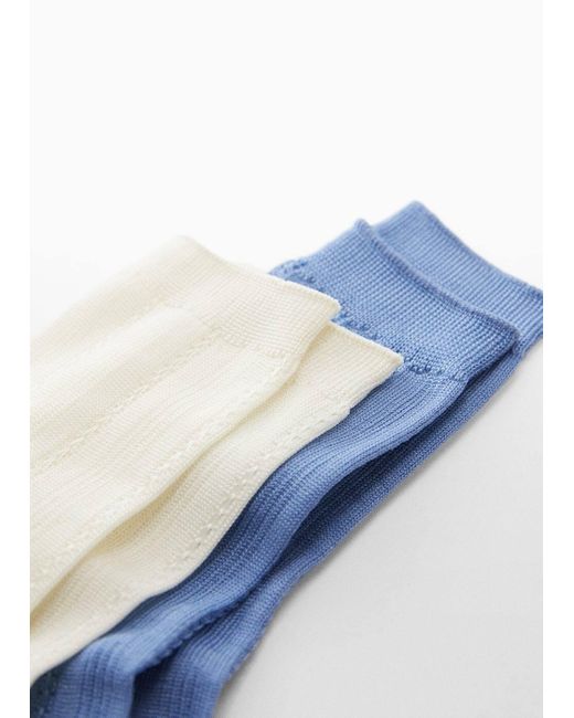 Pack 2 calzini maglia di Mango in Blue