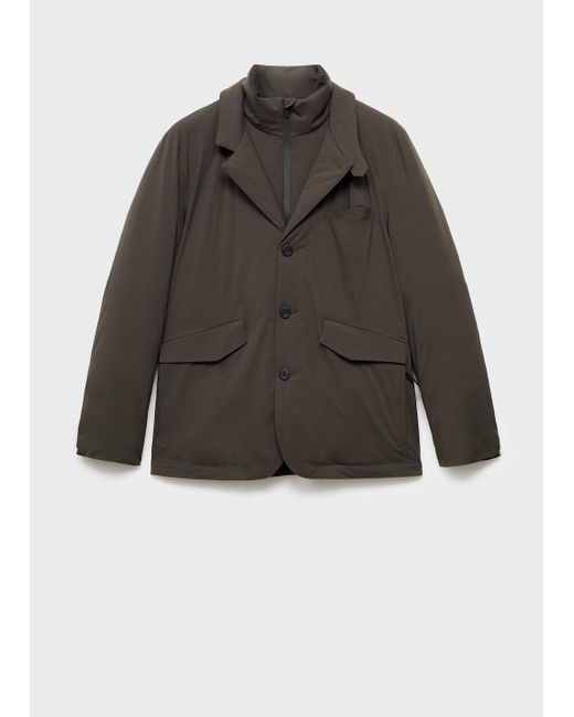 Mango Multicolor Waterproof Thermolite Jacket With Pockets for men