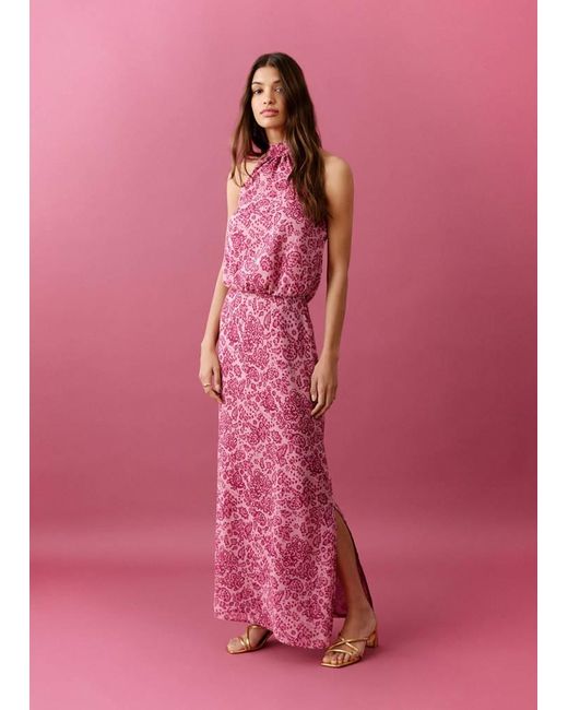 MANGO TEEN Pink Long Skirt With Side Slit