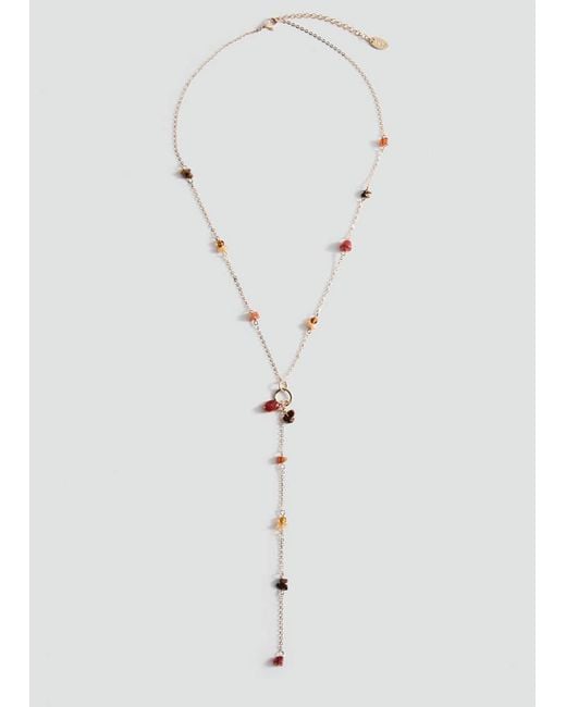 Mango White Beads Pendant Necklace