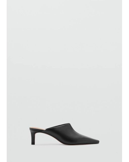 Mango White Slingpumps Aus Leder