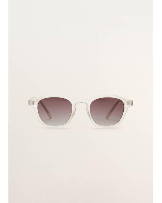 Mango Sonnenbrille Mit Halbtransparentem Gestell in White für Herren