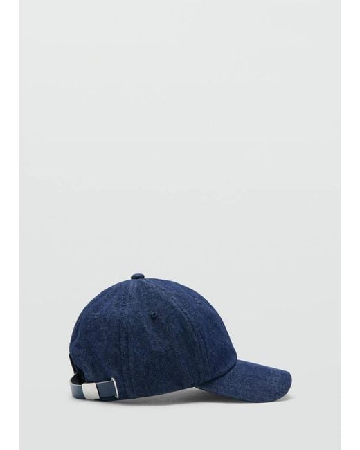 Mango Blue 100% Cotton Denim Cap for men