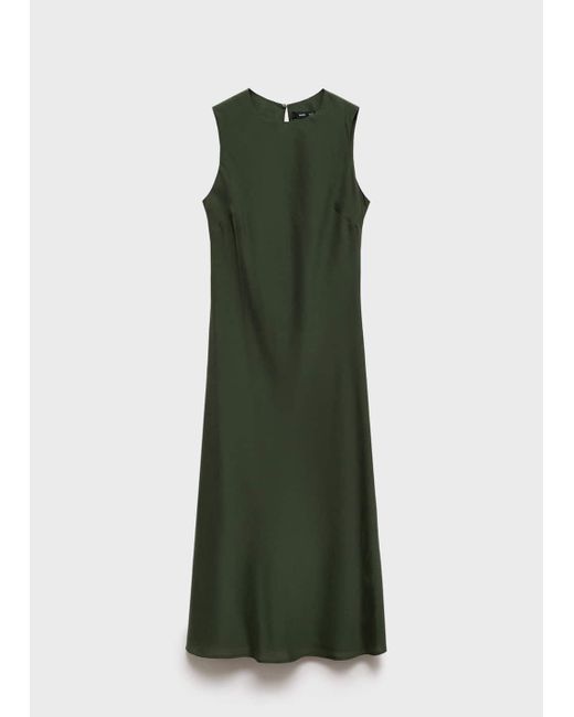 Mango Green Shift Midi Dress