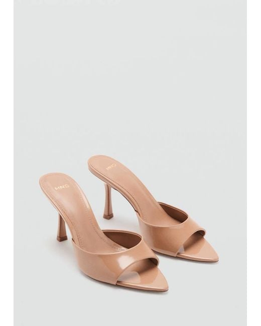 Mango Pink Pointed Heel Sandals