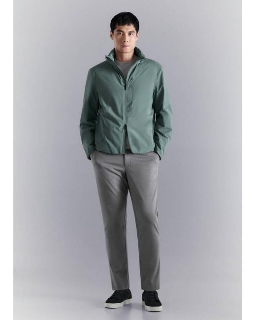 Mango Gray Packable Water-Repellent Jacket With Thermore Technology for men