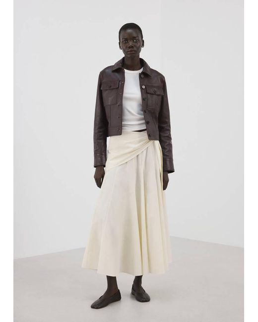 Mango Gray A-Line Skirt With Handkerchief Detail