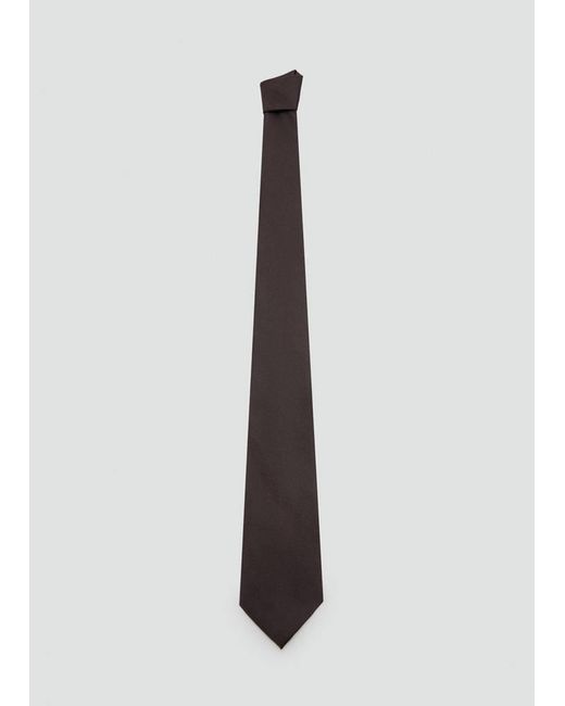 Mango Brown Plain Silk Tie for men