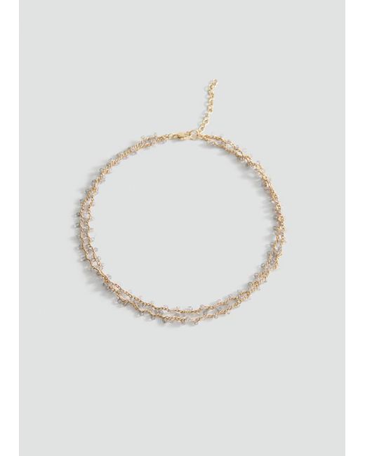 MANGO TEEN White Multi-Chain Collar