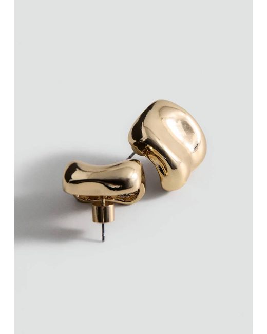 Mango White Relief Earrings