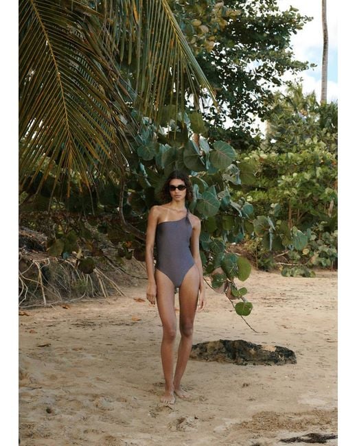 Mango Green Asymmetric Swimsuit