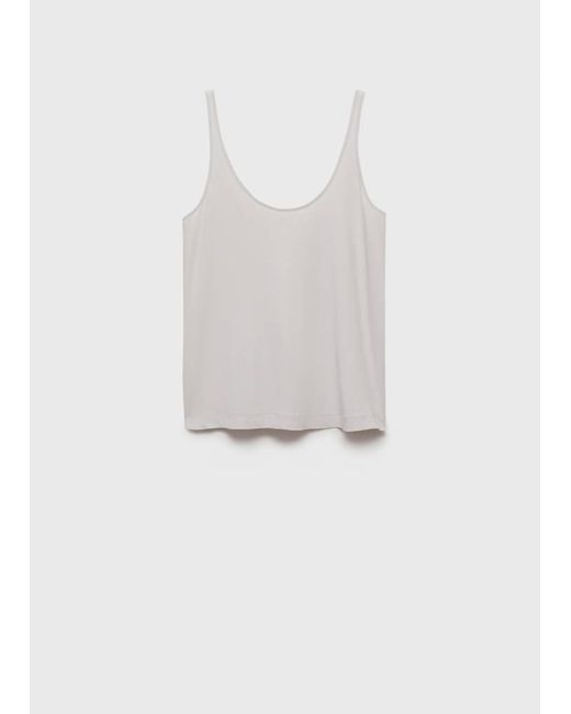 Mango White Pyjama Top With Straps