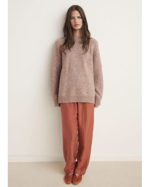 Mango Natural Round-Neck Knitted Sweater
