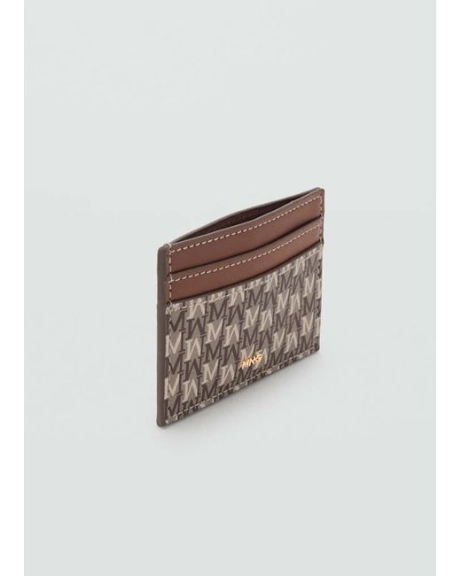 Mango White Card Holder With Printed Logo