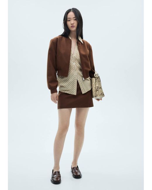 Mango Natural Snakeskin Effect Crossbody Bag