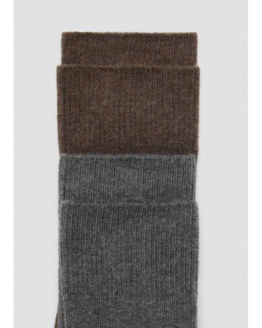 Mango Gray 2Er-Pack Baumwollsocken Mit Rippmuster