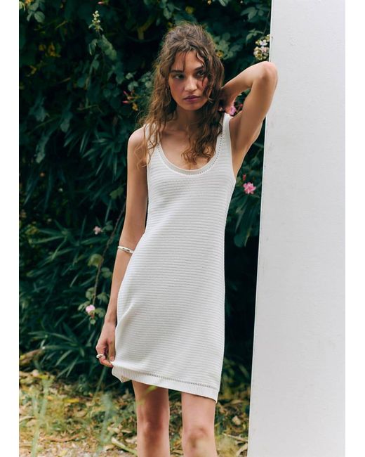 MANGO TEEN Green Cotton Jersey Strap Dress
