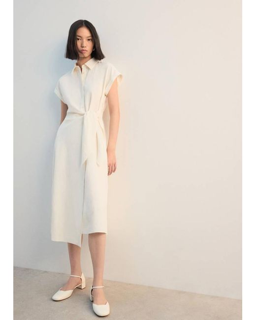 Mango Natural Knot Detail Shirt Dress