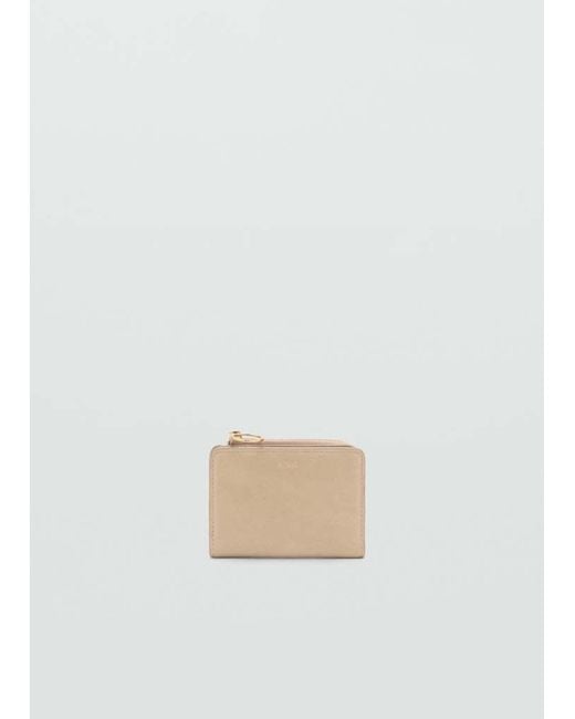 Mango White Embossed Faux-Leather Purse
