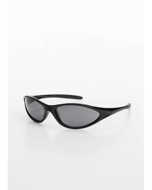 Mango Black Curved Frame Sunglasses