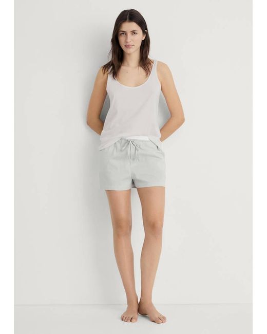 Mango White Pyjama Top With Straps