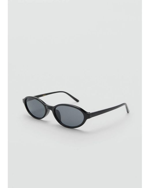 Mango Black Rectangular-Frame Sunglasses