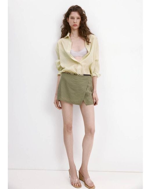 Mango Natural Striped Skort