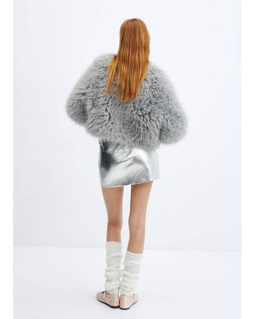 Short fur-effect jacket