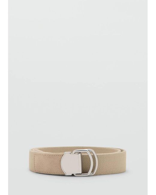 Mango Blue Leather Mixed Belt for men