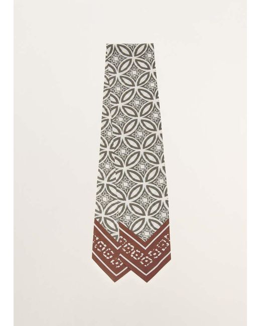 Mango Natural Printed Scarf for men