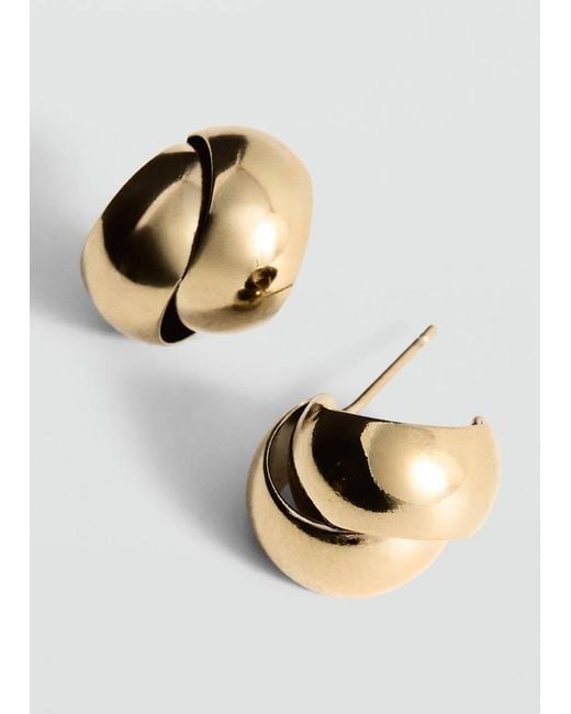Mango Metallic Geometric Stainless Steel Earrings