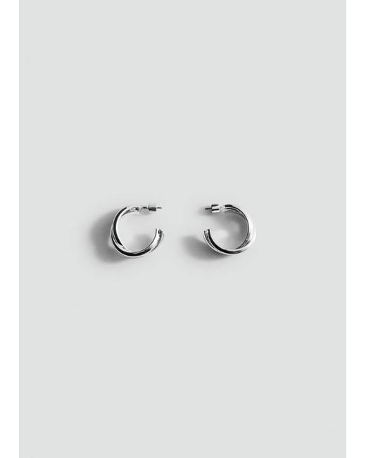 Mango Gray Interlinked Hoop Earrings