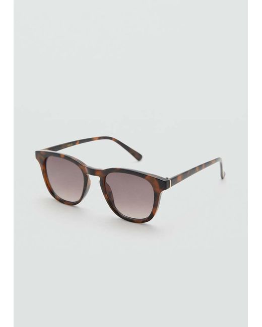 Mango Brown Round-Framed Sunglasses for men