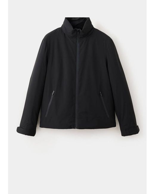Mango Black Technical Waterproof Padded Jacket for men