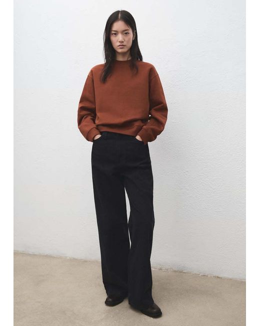 Mango Multicolor Plain Cotton Sweatshirt